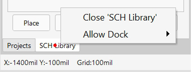 Component Library Editor - Right click