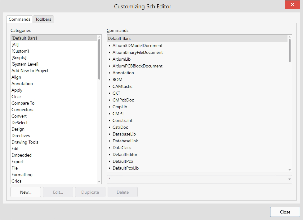 Customizing Schematic Sch Editor