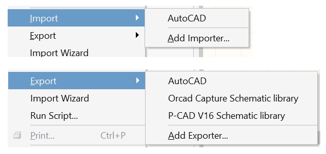 Schematic Library - Import / Export